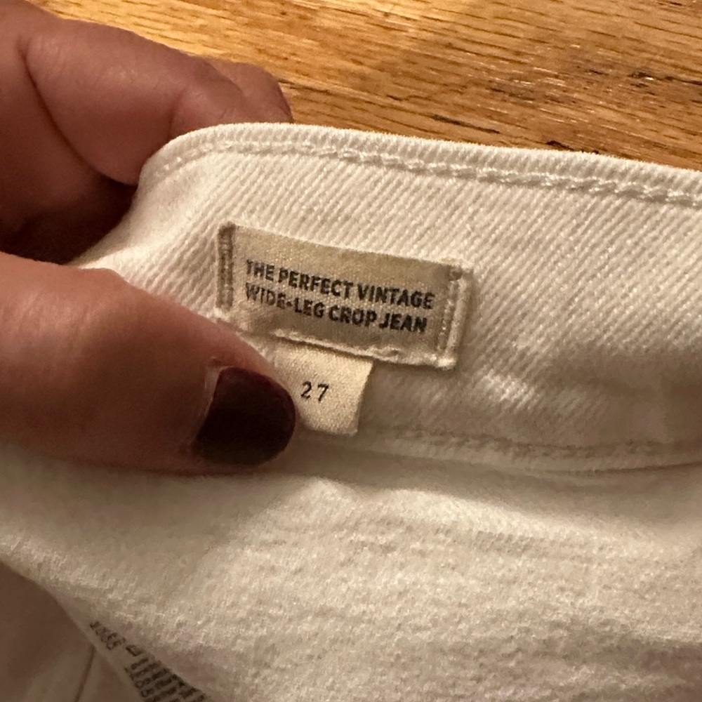 Madewell- The Perfect Vintage Wide-Leg Cropped Jeans (27) - Picture 3 of 5